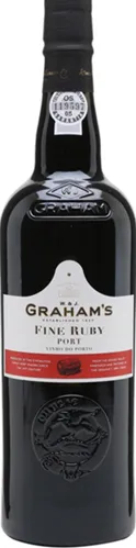 Bottle of W. & J. Graham's Fine Ruby Portwith label visible