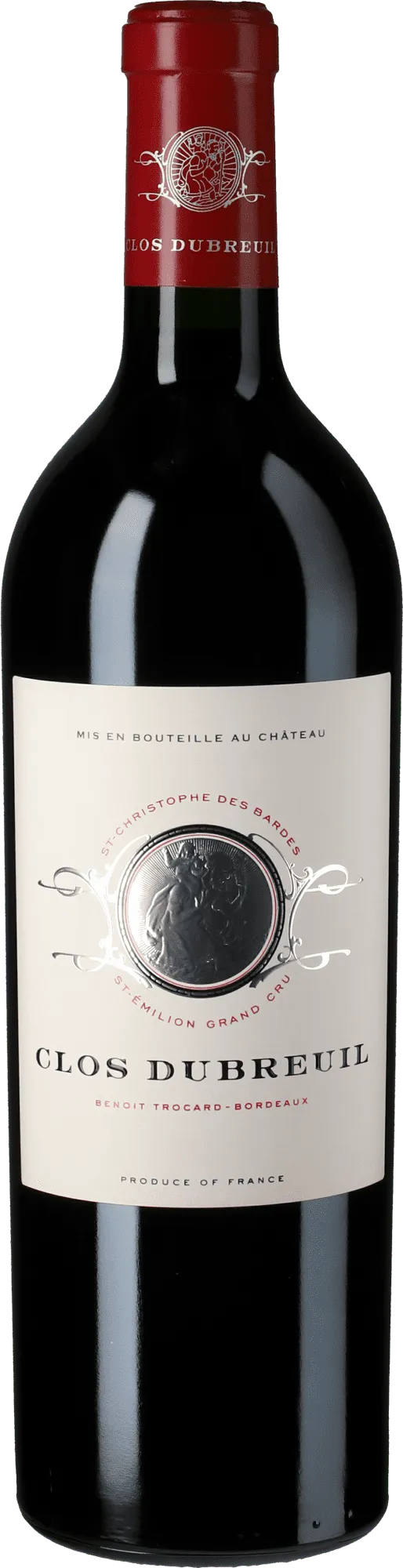 Bottle of Clos Dubreuil Saint-Émilion Grand Cruwith label visible
