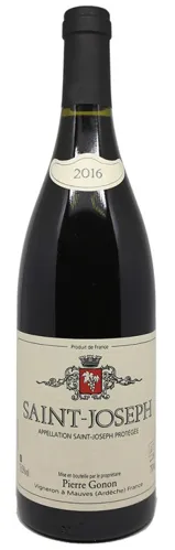 Bottle of Domaine Pierre Gonon Saint-Josephwith label visible