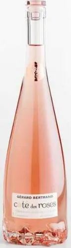 Bottle of Gérard Bertrand Côte des Roses Roséwith label visible