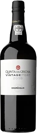 Bottle of Churchill's Quinta Da Gricha Vintage Portwith label visible
