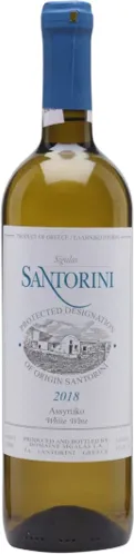 Bottle of Domaine Sigalas Assyrtiko Santoriniwith label visible