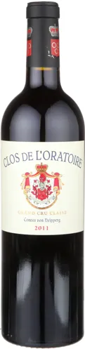 Bottle of Clos de l'Oratoire Saint-Émilion Grand Cru (Grand Cru Classé)with label visible