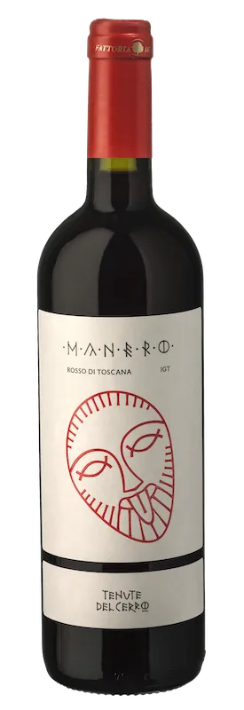 Bottle of Fattoria del Cerro Manero Rosso di Toscanawith label visible