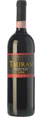 Bottle of Perillo Taurasi Riservawith label visible