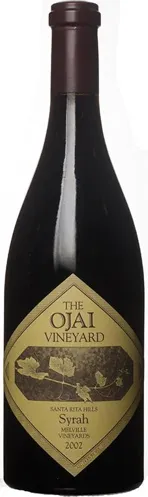 Bottle of Ojai Melville Vineyards Syrahwith label visible