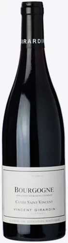 Bottle of Vincent Girardin Bourgogne Cuvée Saint-Vincent Rougewith label visible