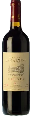 Bottle of Château Lamartine Cahorswith label visible