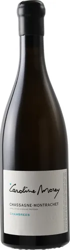 Bottle of Caroline Morey Chassagne-Montrachet Chambréeswith label visible
