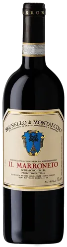 Bottle of Il Marroneto Brunello di Montalcinowith label visible