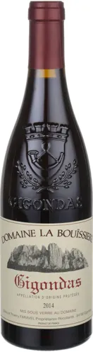 Bottle of Domaine la Bouissiere Gigondaswith label visible