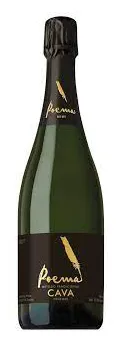 Bottle of Poema Cava Brutwith label visible