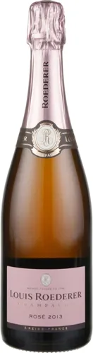 Bottle of Louis Roederer Rosé Brut Champagne (Vintage)with label visible