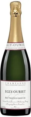 Bottle of Egly-Ouriet Brut Tradition Champagne Grand Cruwith label visible
