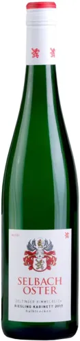 Bottle of Selbach-Oster Zeltinger Himmelreich Riesling Kabinett Halbtrockenwith label visible