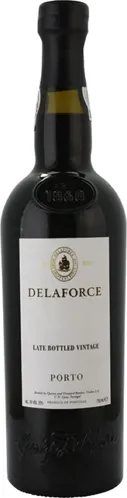 Bottle of Delaforce Late Bottled Vintage Portwith label visible