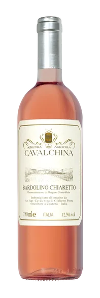 Bottle of Cavalchina Bardolino Chiarettowith label visible