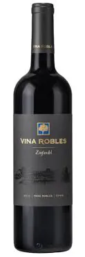 Bottle of Vina Robles Estate Zinfandelwith label visible
