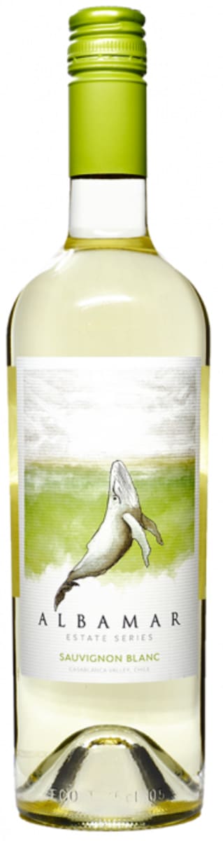 Bottle of William Cole Albamar Sauvignon Blancwith label visible