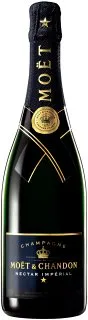 Bottle of Moët & Chandon Nectar Impérial Demi-Sec Champagnewith label visible