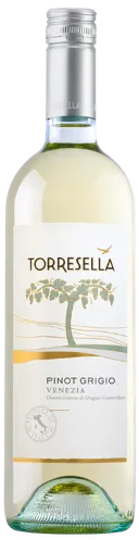 Bottle of Torresella Pinot Grigiowith label visible
