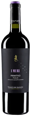 Bottle of Vigneti del Salento Primitivo I Muriwith label visible