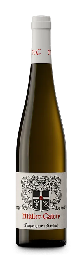 Bottle of Müller-Catoir Im Breumel Bürgergartenwith label visible