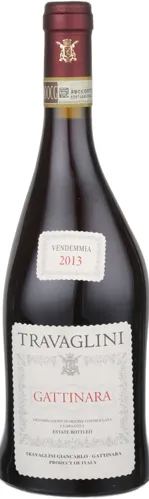 Bottle of Travaglini Gattinarawith label visible