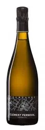 Bottle of Clément Perseval Blanc de Noirs Extra Brut Champagne Premier Cruwith label visible