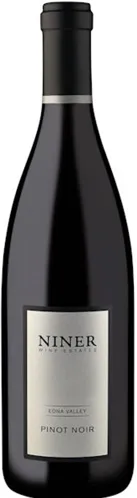 Bottle of Niner Pinot Noirwith label visible