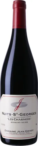 Bottle of Domaine Jean Grivot Nuits-St-Georges Les Charmoiswith label visible