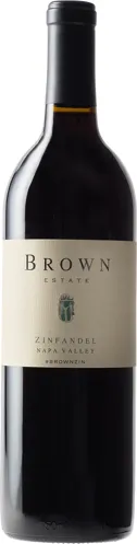 Bottle of Brown Estate Napa Valley Zinfandelwith label visible