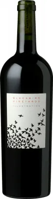 Bottle of Blackbird Vineyards Illustrationwith label visible