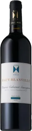 Bottle of Château Haut Blanville Réserve Cabernet Sauvignonwith label visible