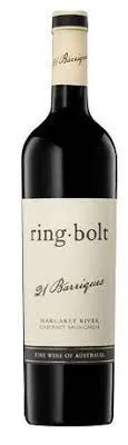 Bottle of Ring Bolt 21 Barriques Cabernet Sauvignonwith label visible