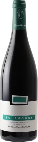 Bottle of Domaine Henri Gouges Bourgogne Rougewith label visible