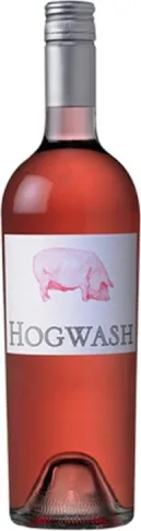 Bottle of Hogwash Roséwith label visible