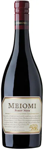 Bottle of Meiomi Pinot Noirwith label visible