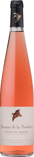 Bottle of Domaine de la Mordorée La Dame Rousse Côtes-du-Rhône Roséwith label visible