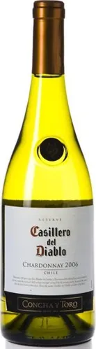Bottle of Casillero del Diablo Chardonnay (Reserva)with label visible