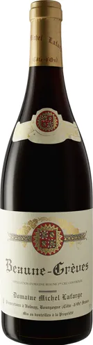 Bottle of Domaine Michel Lafarge Beaune-Grèves 1er Cruwith label visible