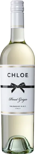 Bottle of Chloe Pinot Grigiowith label visible