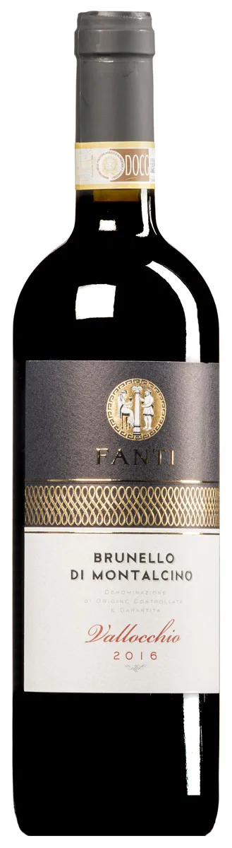 Bottle of Fanti Vallocchio Brunello di Montalcinowith label visible