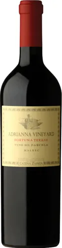 Bottle of Catena Zapata Adrianna Vineyard Fortuna Terrae Malbecwith label visible