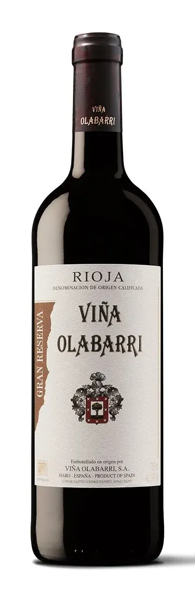 Bottle of Viña Olabarri Gran Reservawith label visible