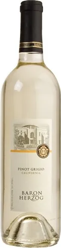 Bottle of Herzog Baron Herzog Pinot Grigiowith label visible