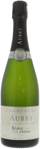Bottle of Aubry Ivoire & Ébène Brut Champagne 1er Cruwith label visible