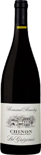 Bottle of Bernard Baudry Les Grézeaux Chinonwith label visible