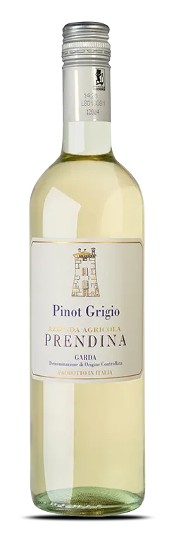 Bottle of La Prendina Pinot Grigiowith label visible