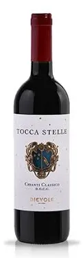 Bottle of Dievole Tocca Stelle Chianti Classicowith label visible